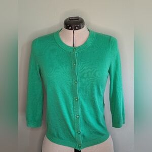 Kate Spade Green Button-Up Cardigan Size Large